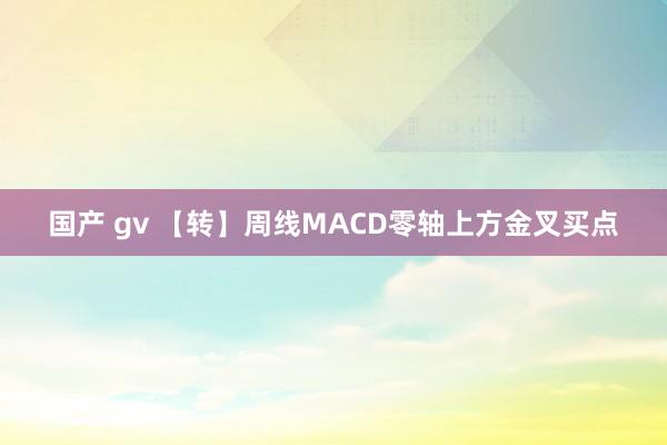 国产 gv 【转】周线MACD零轴上方金叉买点