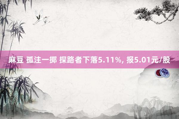 麻豆 孤注一掷 探路者下落5.11%， 报5.01元/股