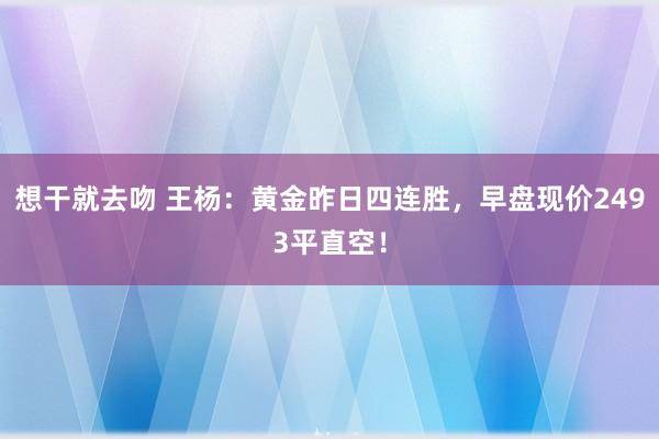 想干就去吻 王杨：黄金昨日四连胜，早盘现价2493平直空！