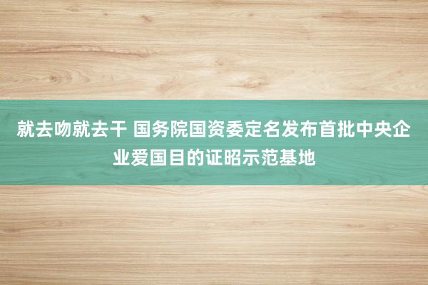 就去吻就去干 国务院国资委定名发布首批中央企业爱国目的证昭示范基地