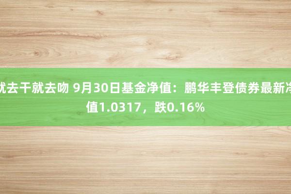 就去干就去吻 9月30日基金净值：鹏华丰登债券最新净值1.0317，跌0.16%