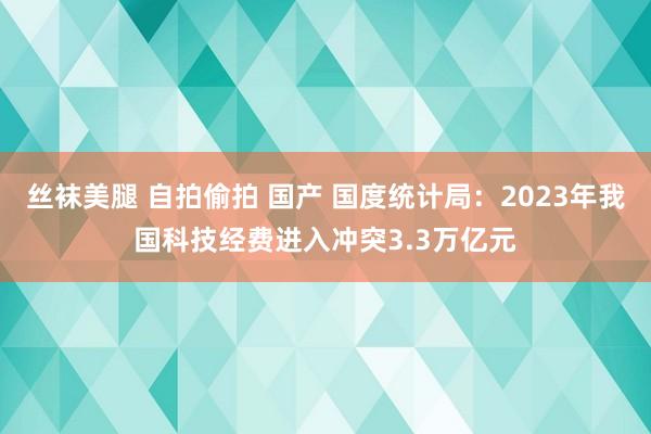 丝袜美腿 自拍偷拍 国产 国度统计局：2023年我国科技经费进入冲突3.3万亿元