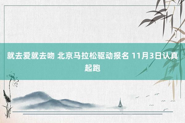 就去爱就去吻 北京马拉松驱动报名 11月3日认真起跑