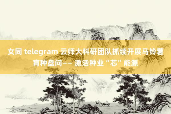 女同 telegram 云师大科研团队抓续开展马铃薯育种盘问—— 激活种业“芯”能源