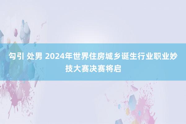 勾引 处男 2024年世界住房城乡诞生行业职业妙技大赛决赛将启