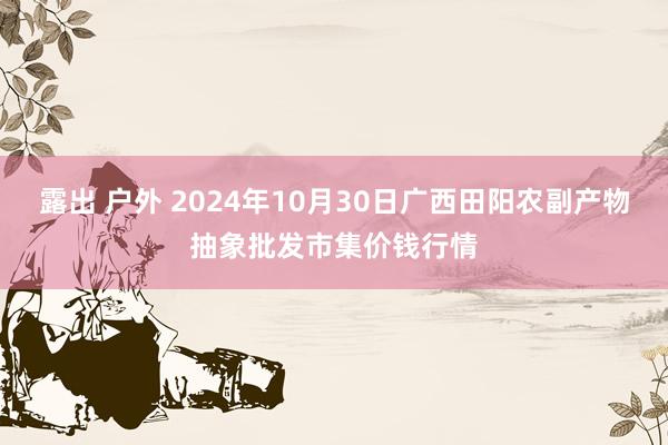 露出 户外 2024年10月30日广西田阳农副产物抽象批发市集价钱行情