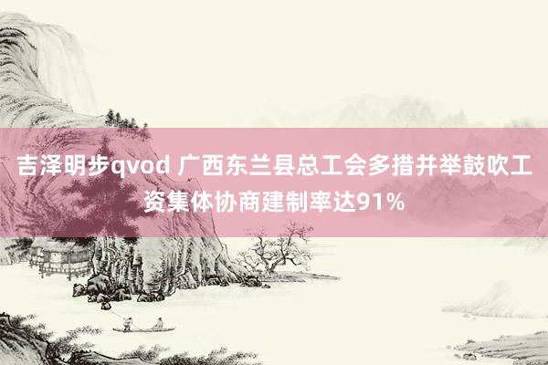 吉泽明步qvod 广西东兰县总工会多措并举鼓吹工资集体协商建制率达91%