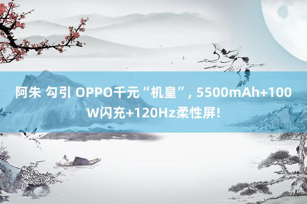 阿朱 勾引 OPPO千元“机皇”， 5500mAh+100W闪充+120Hz柔性屏!