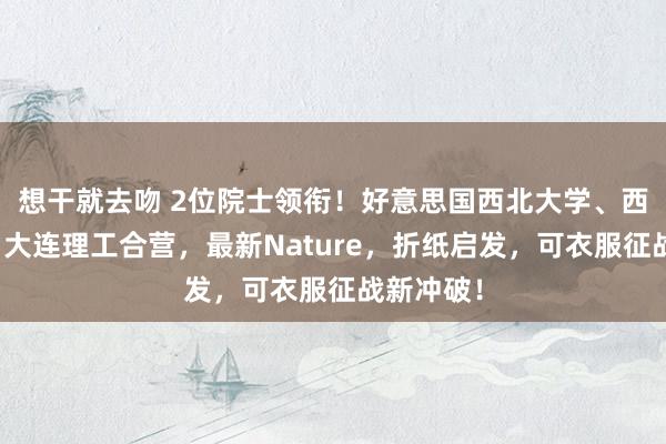 想干就去吻 2位院士领衔！好意思国西北大学、西湖大学、大连理工合营，最新Nature，折纸启发，可衣服征战新冲破！