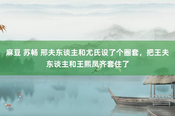 麻豆 苏畅 邢夫东谈主和尤氏设了个圈套，把王夫东谈主和王熙凤齐套住了