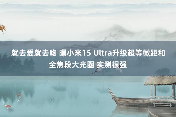 就去爱就去吻 曝小米15 Ultra升级超等微距和全焦段大光圈 实测很强