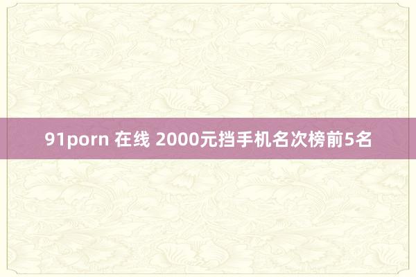 91porn 在线 2000元挡手机名次榜前5名