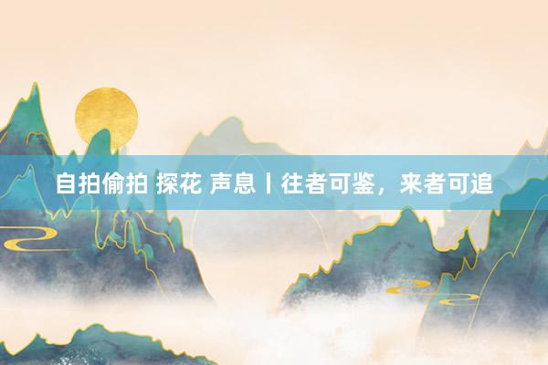 自拍偷拍 探花 声息丨往者可鉴，来者可追
